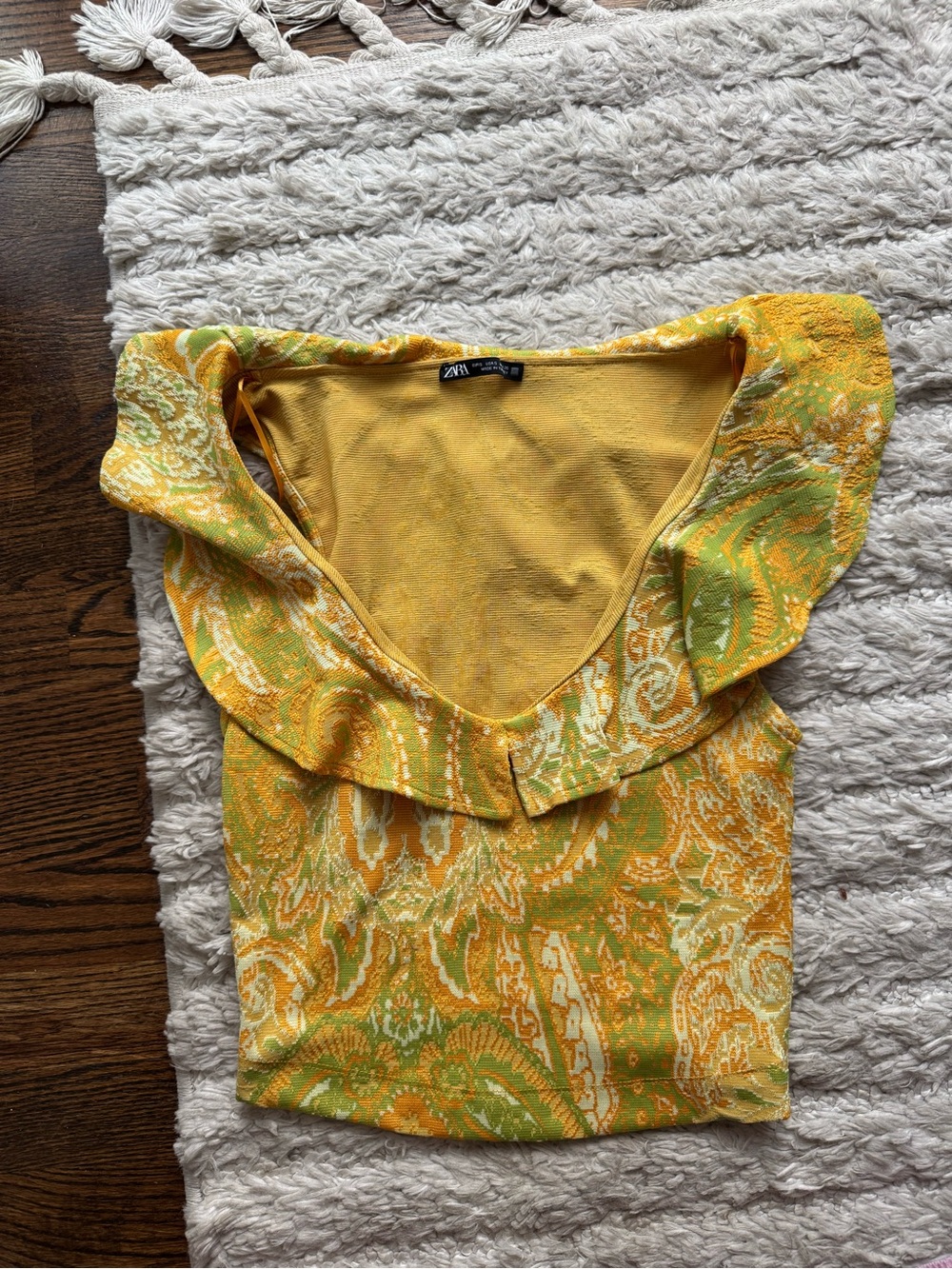 Zara summery yellow top